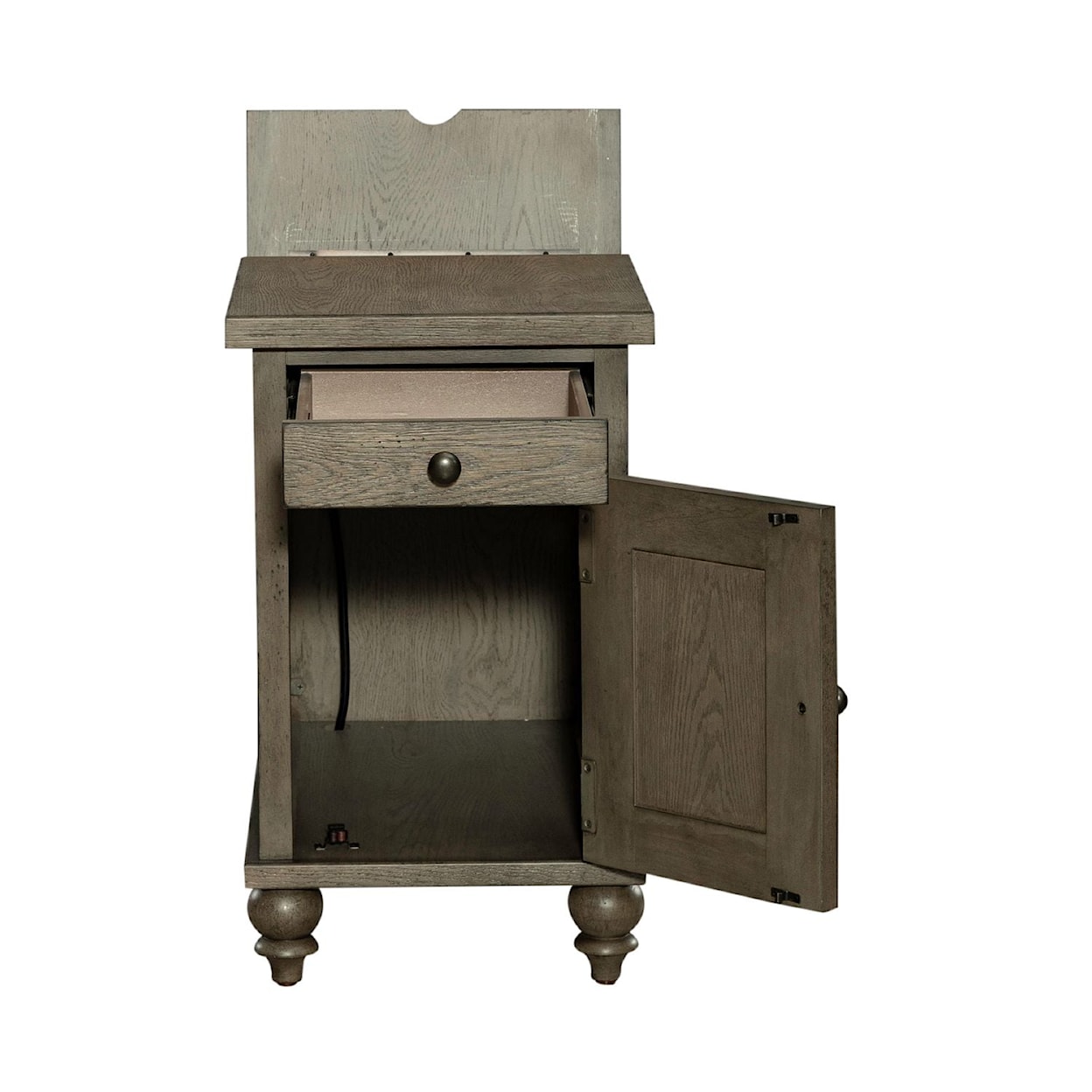 Libby Americana Farmhouse Single-Door Chairside Table