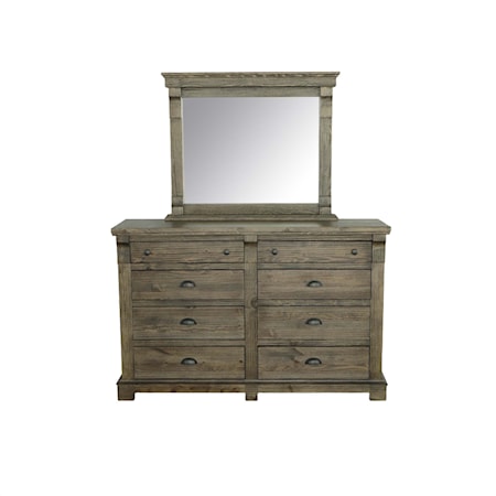 Dresser & Mirror Set