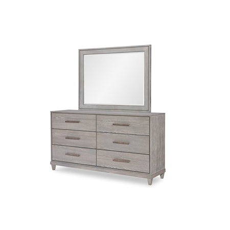 Dresser and Mirror Set