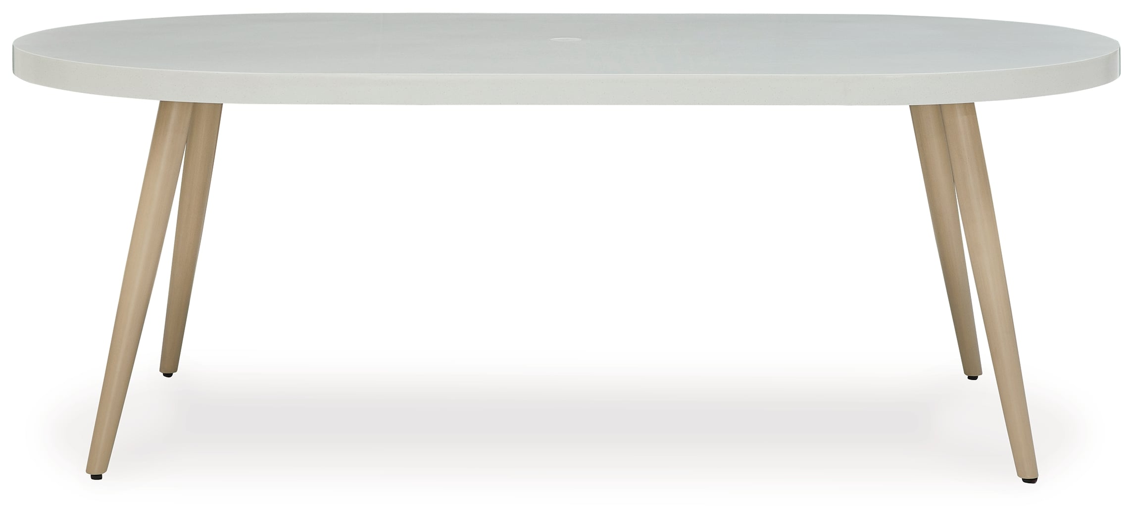 Signature Design by Ashley Seton Creek Oval Dining Table with Umbrella Option