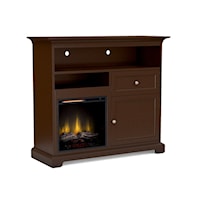 Transitional 46" Wide Customizable 41" Extra Tall Fireplace TV Console