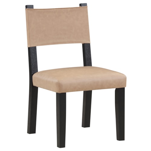 Casual Upholstered Side Chair with Open Back