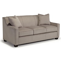 Full-Size Sleeper Sofa with Toss Pillows and Memory Foam Mattress