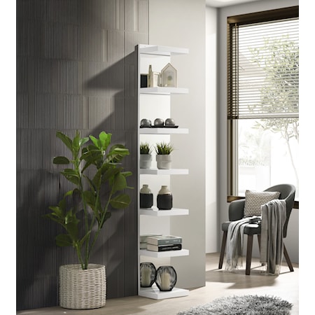 White Open Shelving Rack