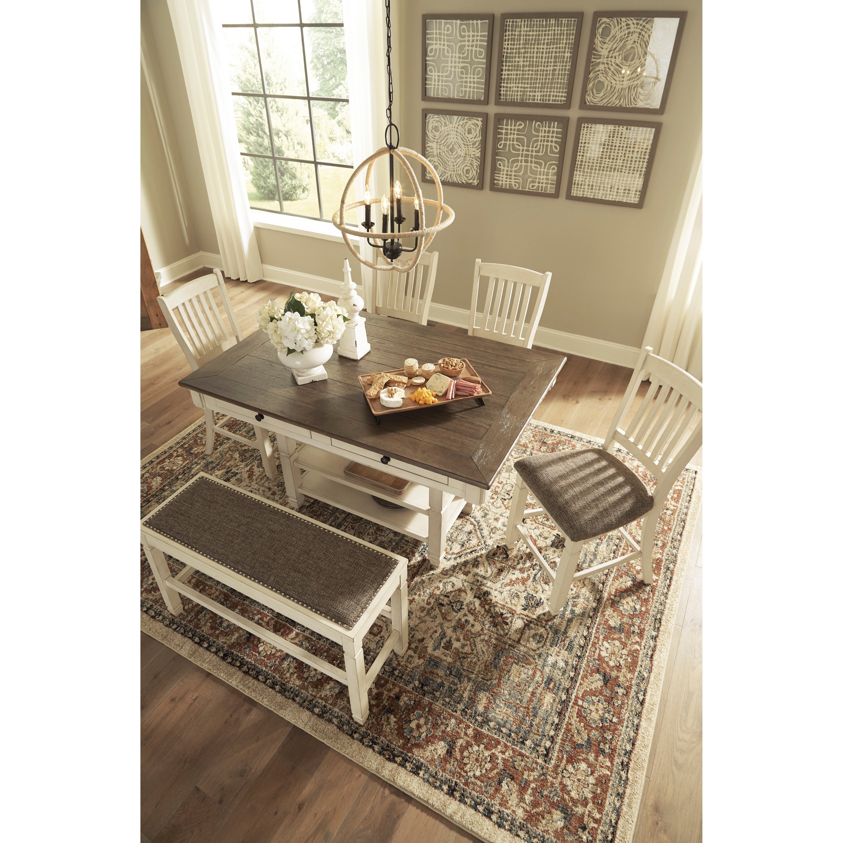 Ashley furniture farmhouse online dining table