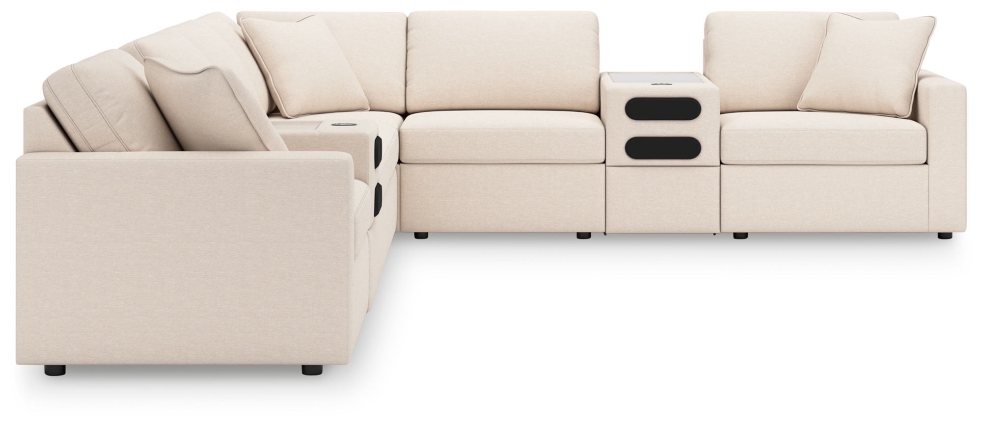Signature Design by Ashley Modmax 8-Piece Sectional With Audio Consoles