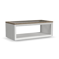 Transitional Rectangular Coffee Table with Casters