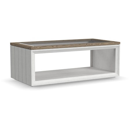 Transitional Rectangular Coffee Table with Casters