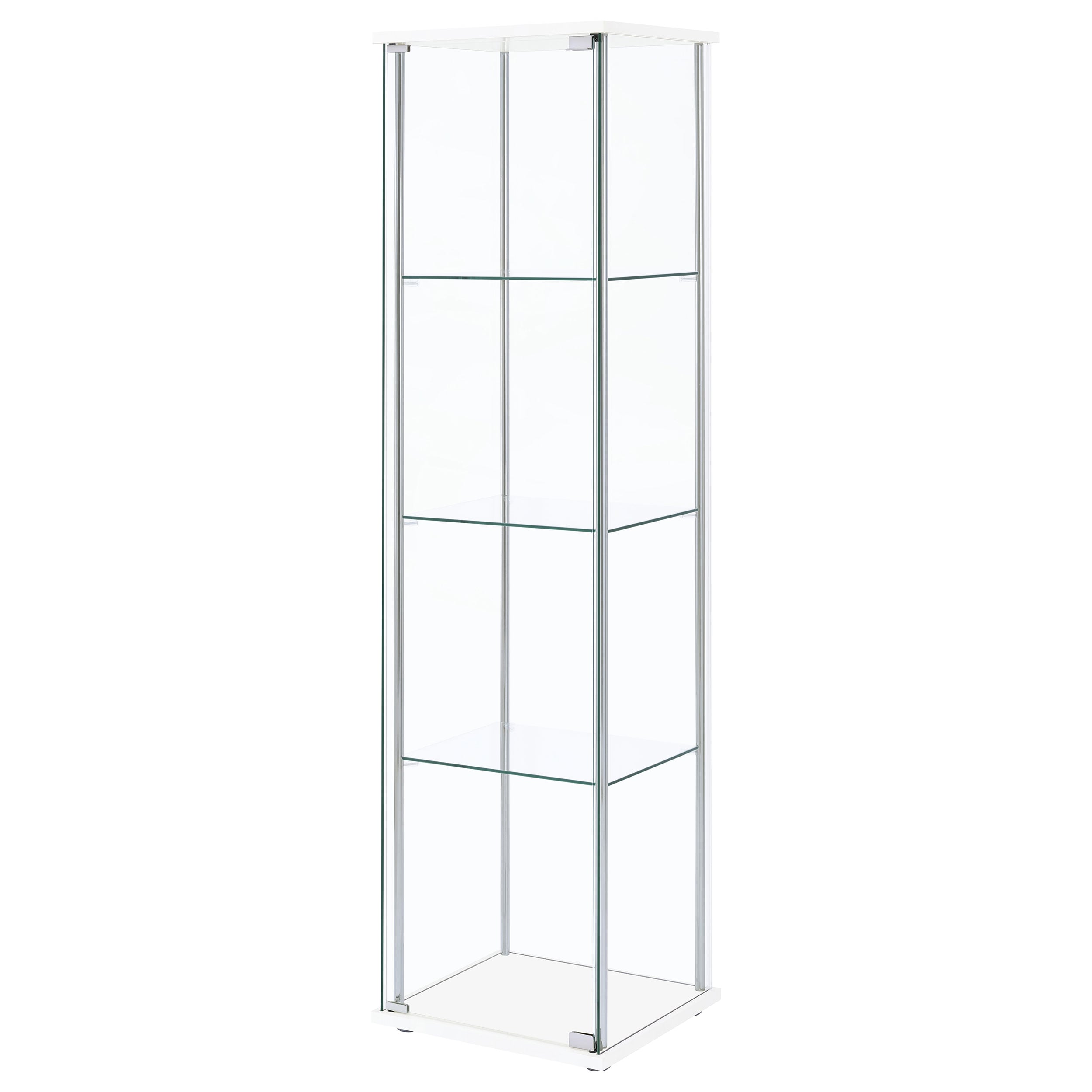 Bellatrix 4-shelf Glass Curio Cabinet