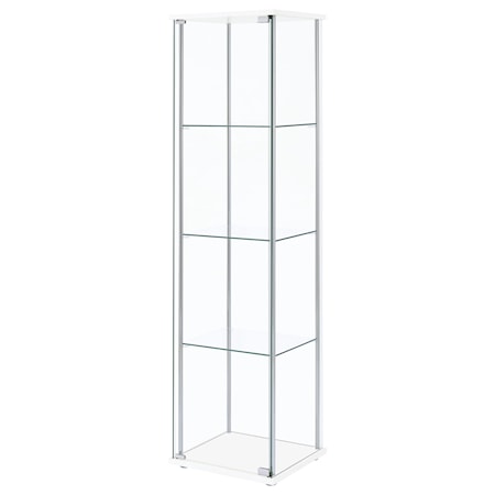 Bellatrix 4-shelf Glass Curio Cabinet