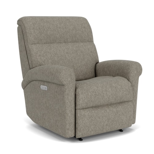 Casual Power Rocking Recliner with Power Headrest