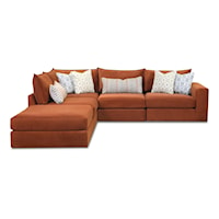 Contemporary Modular Sectional with Chaise