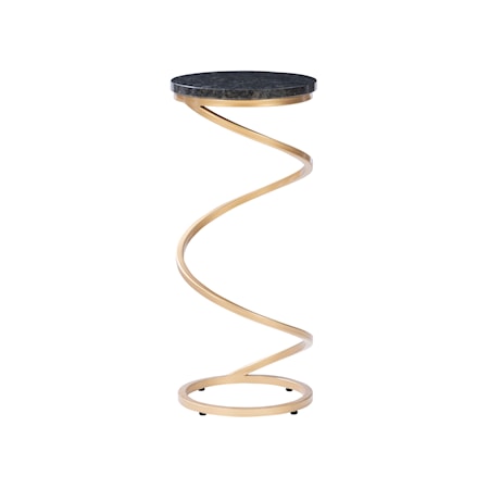 Spiral Drink Table Black Granite