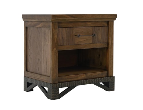 Transitional Nightstand with Microfiber Lined Drawer