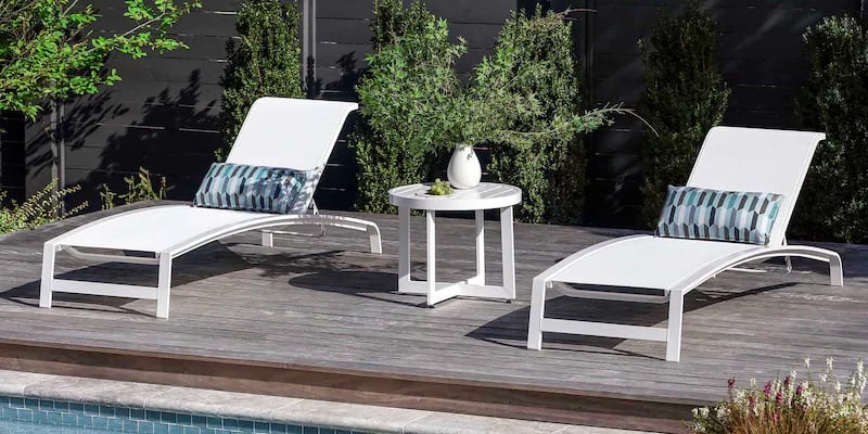 Bassett Walker Outdoor Adjustable Sling Chaise Lounge