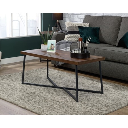 Coffee Table with Metal Base