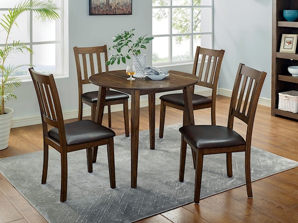 5-Piece Round Dining Table Set