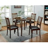 Furniture of America - FOA Blackwood 5-Piece Round Dining Table Set