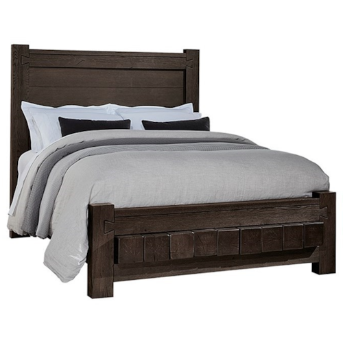 Rustic California King Panel Bed with Signature Footboard