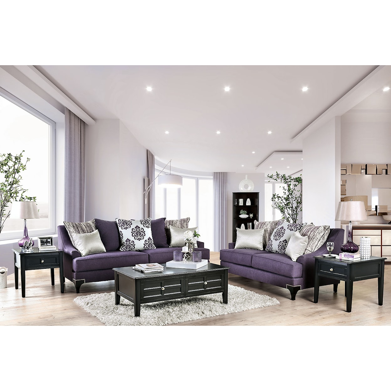 Furniture of America Sisseton Sofa & Loveseat Set