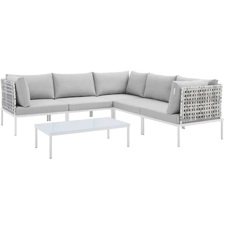 Outdoor 6-Piece Aluminum Sectional