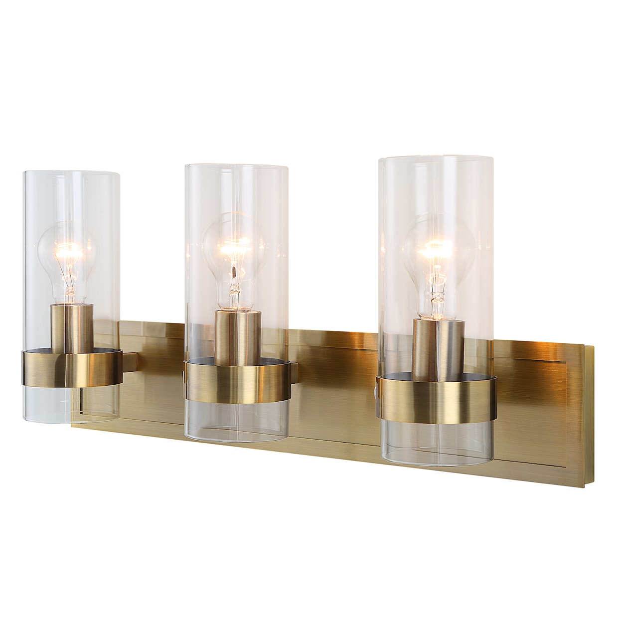 Uttermost Cardiff Antique Brass 3 Light Vanity