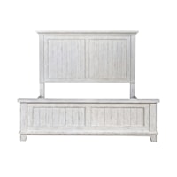 Farmhouse Queen Panel Bed with Heavy Crown Molding