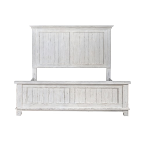 Farmhouse Queen Panel Bed with Heavy Crown Molding