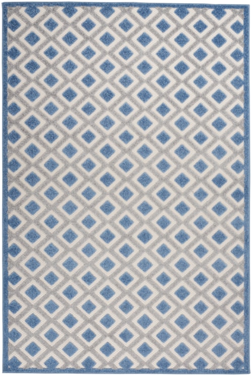 6' x 9' Blue/Grey Rectangle Rug