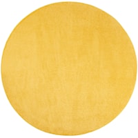 8'  Yellow Round Rug