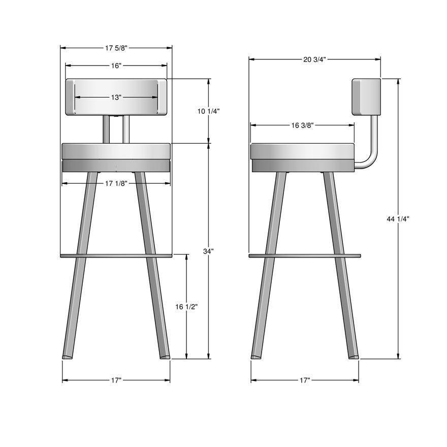 Spectator Height Swivel Stool
