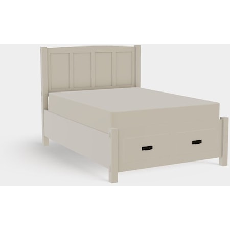 American Craftsman Full Panel Bed with Footboard Storage