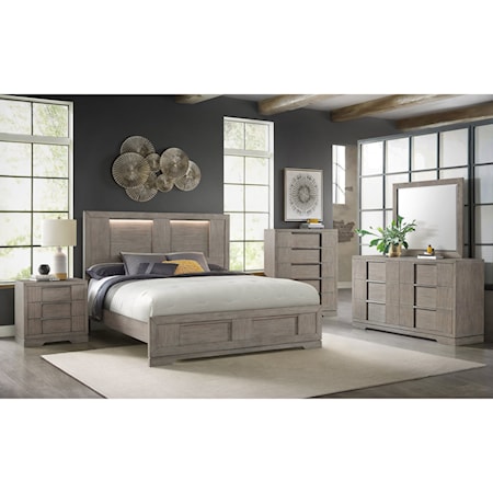 King Panel Storage Bed