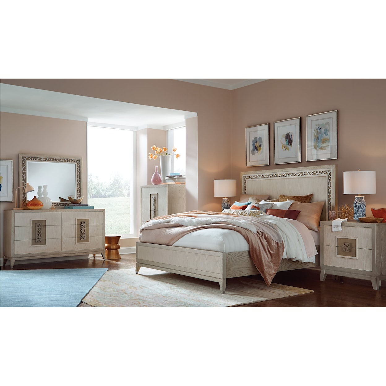 Magnussen Home Lenox Bedroom 4-Piece Queen Bedroom Set 