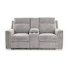 Signature Design by Ashley Furniture Barnsana DBL REC PWR Loveseat w/Console