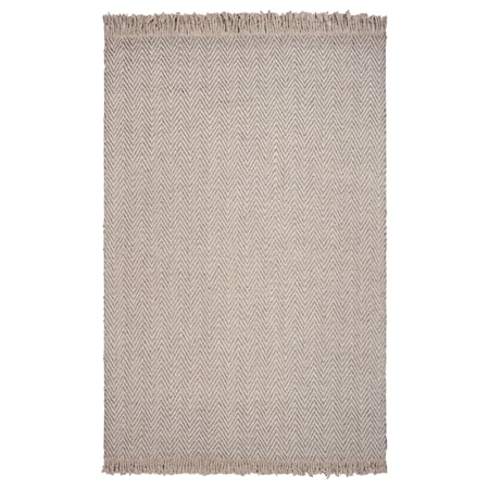 8'6" x 11'6" Oatmeal Herringbone Rug