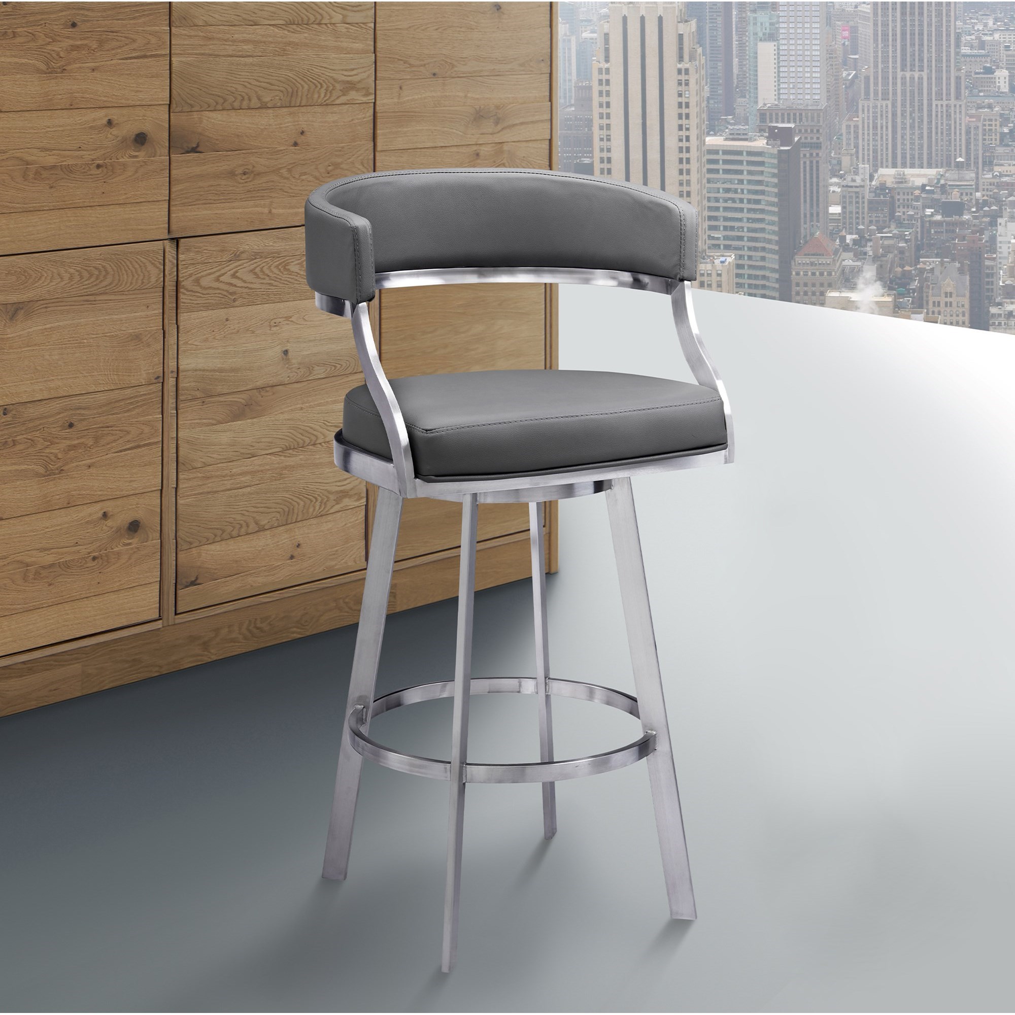 Armen Living Saturn 30" Bar Height Barstool