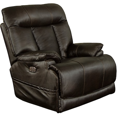 Power Lay Flat Recliner with Power Headrest and Extended Ottoman