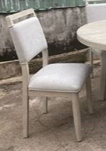 Transitional Dining Side Chair with Upholstered Seat