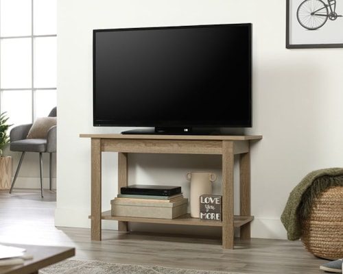 Transitional TV Stand with Lower Storage Shelf