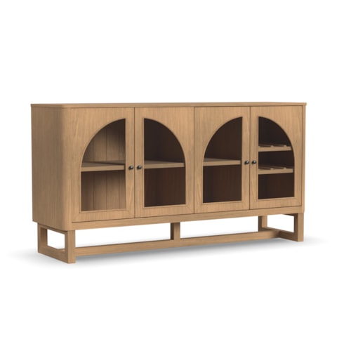Transitional Buffet with Wine Storage