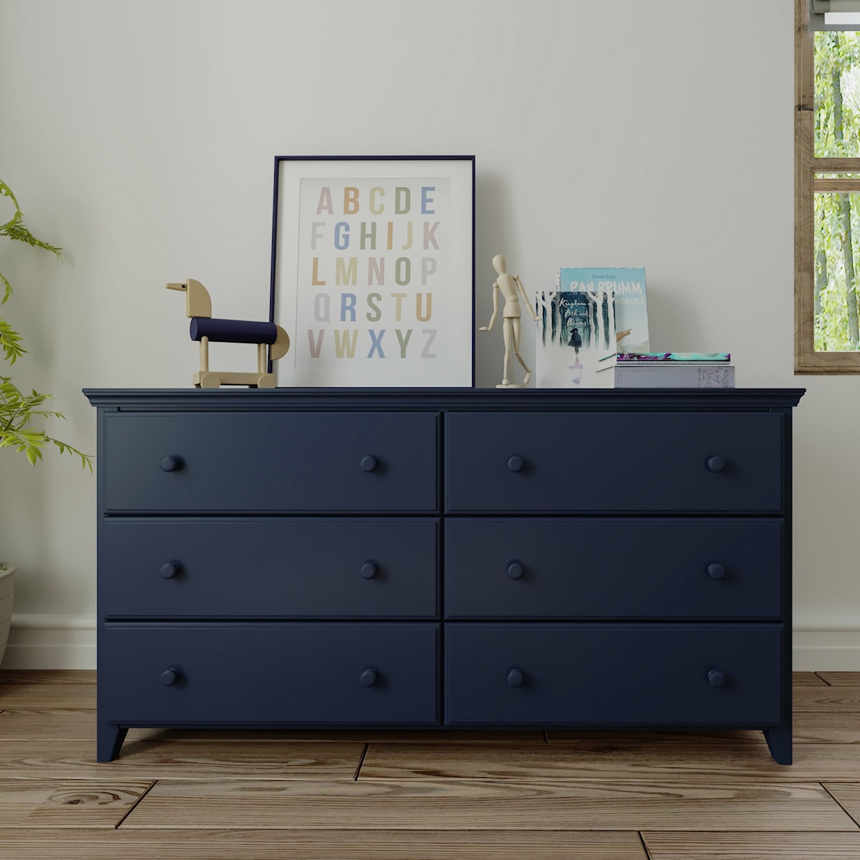 Jackpot Kids Storage Solutions Youth 6 Drawer Dresser in Blue