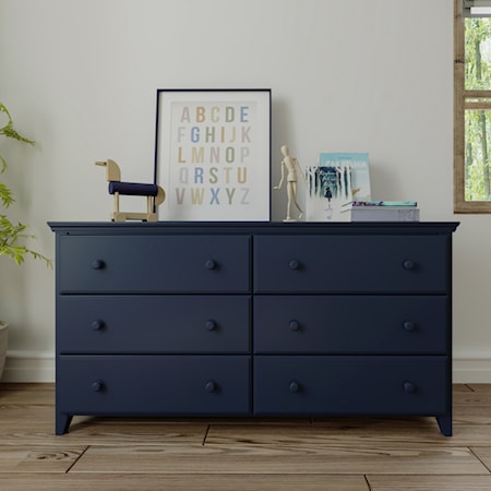 Youth 6 Drawer Dresser in Blue