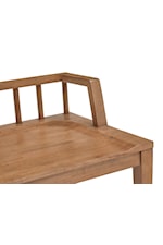 Magnussen Home Lindon Dining Farmhouse Lindon Arm Bench with Low Back