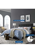 Modway Amira King Upholstered Fabric Bed
