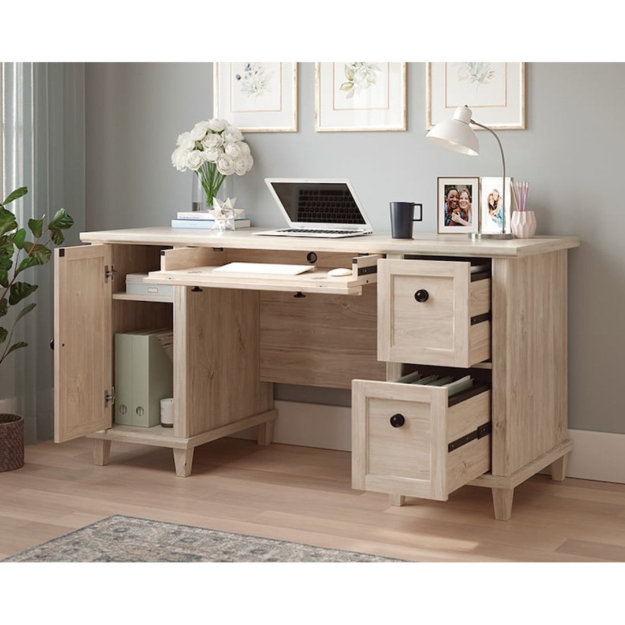 Sauder Hammond Three-Drawer Office Desk