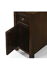 New Classic Furniture Samson Contemporary One Drawer End Table with Faux Marble Top