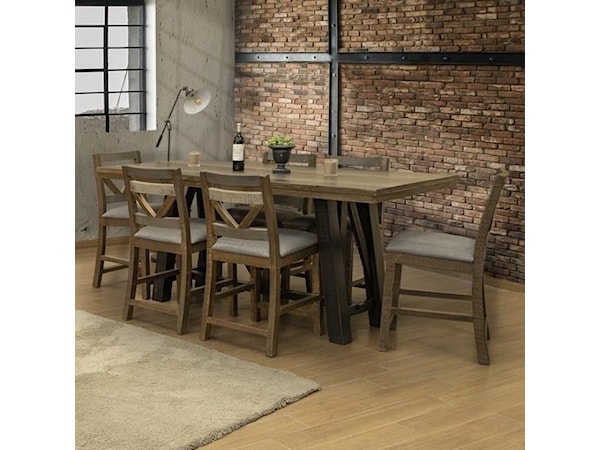 Counter Height 7-Piece Table and Chair Set