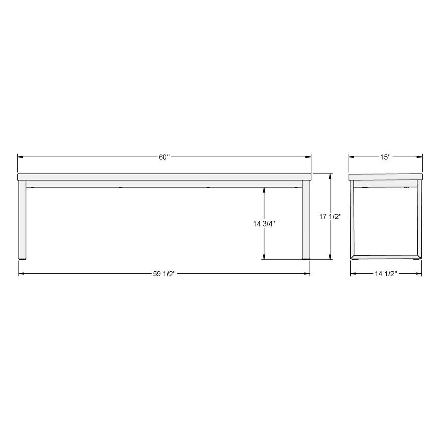 Amisco Dryden 3-Seater Dining Bench