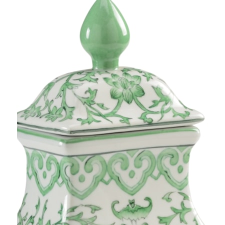Green Covered Urn